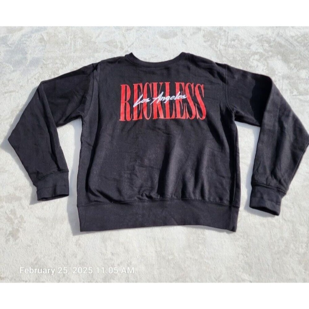 Young & Reckless Small Reckless Los Angeles Graphic Black Red White Sweatshirt